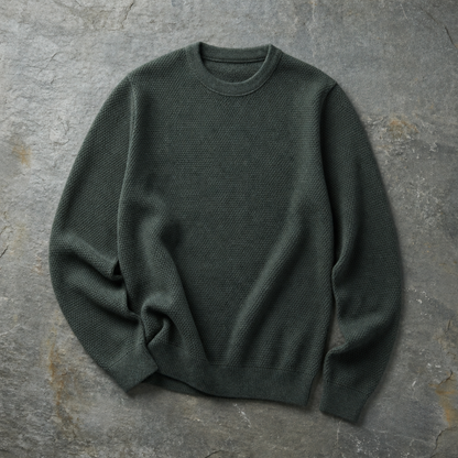 Textured Knit Sweater Cotton Blend Clean Fit – Marlowe