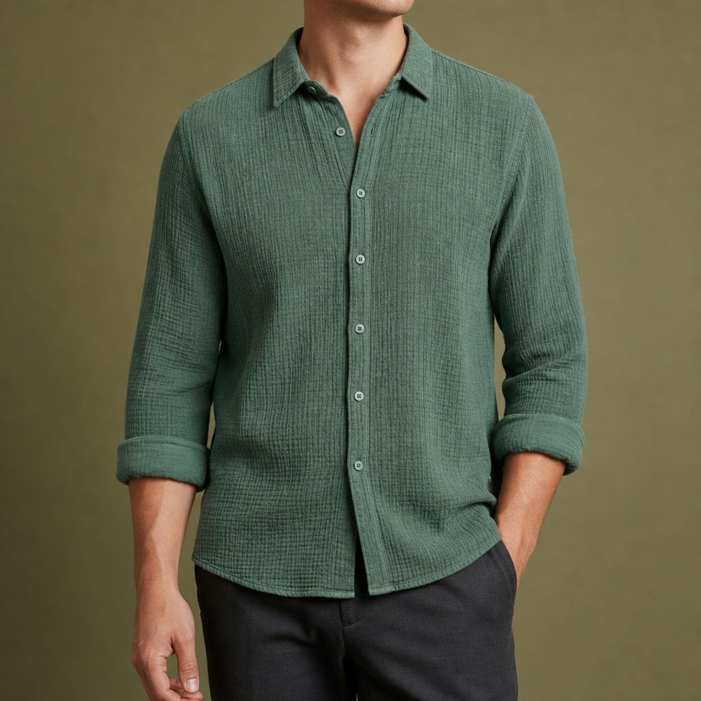 Cotton Gauze Casual Shirt Relaxed Fit – Marlowe