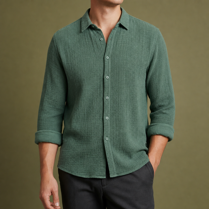 Cotton Gauze Casual Shirt Relaxed Fit – Marlowe