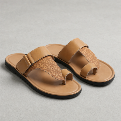 Toe-Loop Sandals for Women Faux Leather Cushioned Footbed – Marlowe