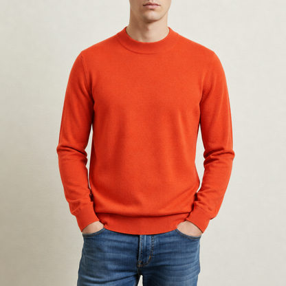 Cashmere Blend Mock Neck Sweater Regular Fit – Arden