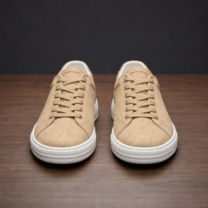 Leather Sneakers Camo Faux Leather Low Top – Arden