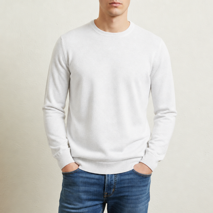 Crew Neck Sweater Lightweight Polyester Nylon Knit – Aurelia