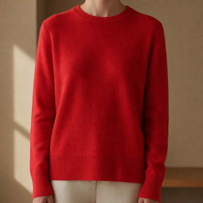 Merino Cotton Knit Sweater Lightweight Warmth – Alora