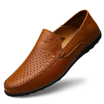 Men's Genuine Leather Loafers Breathable Cushioned Insole – Alder