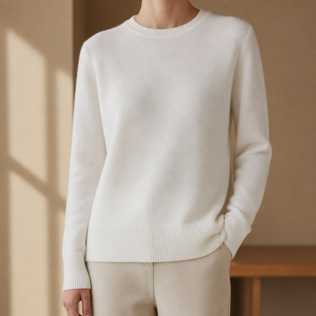 Merino Cotton Knit Sweater Lightweight Warmth – Alora