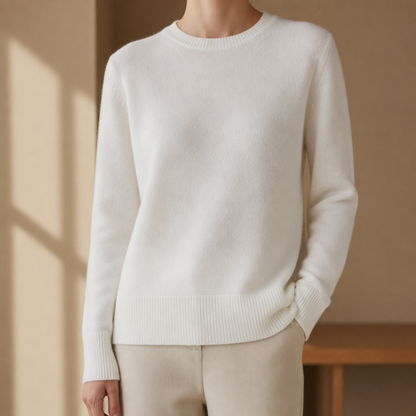 Merino Cotton Knit Sweater Lightweight Warmth – Alora