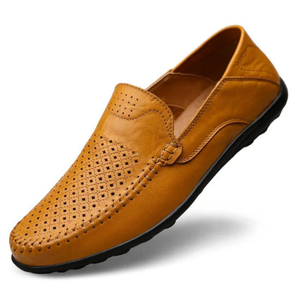 Men's Genuine Leather Loafers Breathable Cushioned Insole – Alder