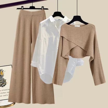 Elle Comodo Women's Three-Piece Set with Long Sleeves and Breathable Fabric – Versatile Outfit