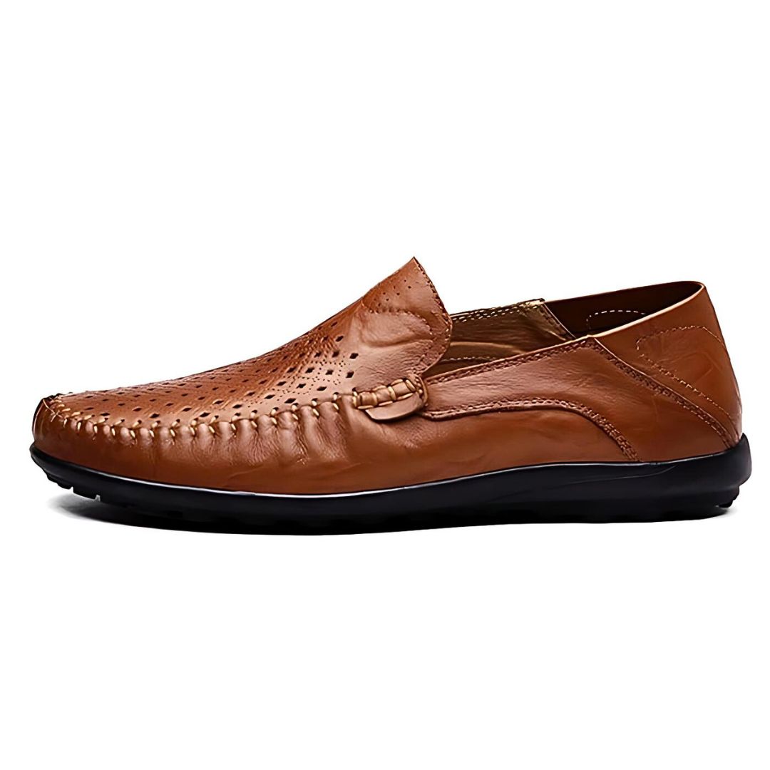 Men's Genuine Leather Loafers Breathable Cushioned Insole – Alder