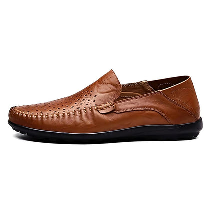 Men's Genuine Leather Loafers Breathable Cushioned Insole – Alder