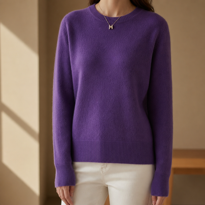 Merino Cotton Knit Sweater Lightweight Warmth – Alora