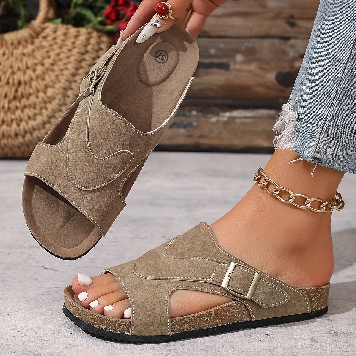 Lydia Slip-On Sandals with Lightweight Support and Comfortable Fit
