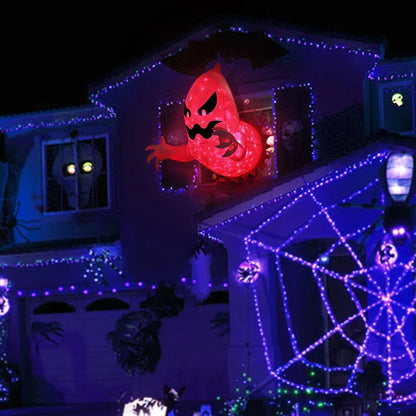 4.6ft Inflatable Halloween Ghost with LED Lights for Windows – Outdoor Festive Halloween Decoration