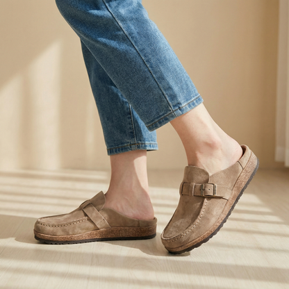Orthopedic Loafers Suede Look Cushioned Slip On – Valeria
