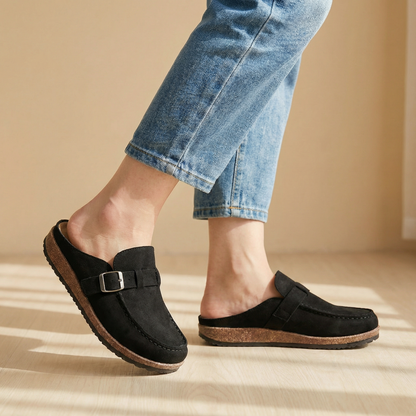 Orthopedic Loafers Suede Look Cushioned Slip On – Valeria