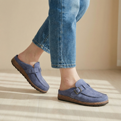 Orthopedic Loafers Suede Look Cushioned Slip On – Valeria