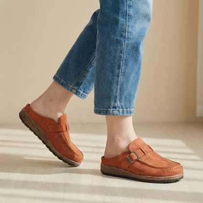 Orthopedic Loafers Suede Look Cushioned Slip On – Valeria