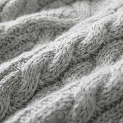 Oversized Knit Sweater Soft Touch Ribbed High Neck – Elara