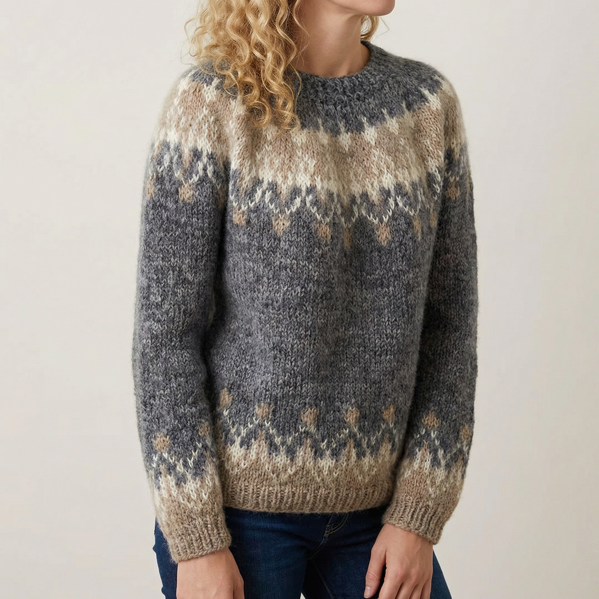 Women's Oversized Knit Sweater Soft Touch High Neck – Elara