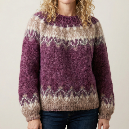 Women's Oversized Knit Sweater Soft Touch High Neck – Elara