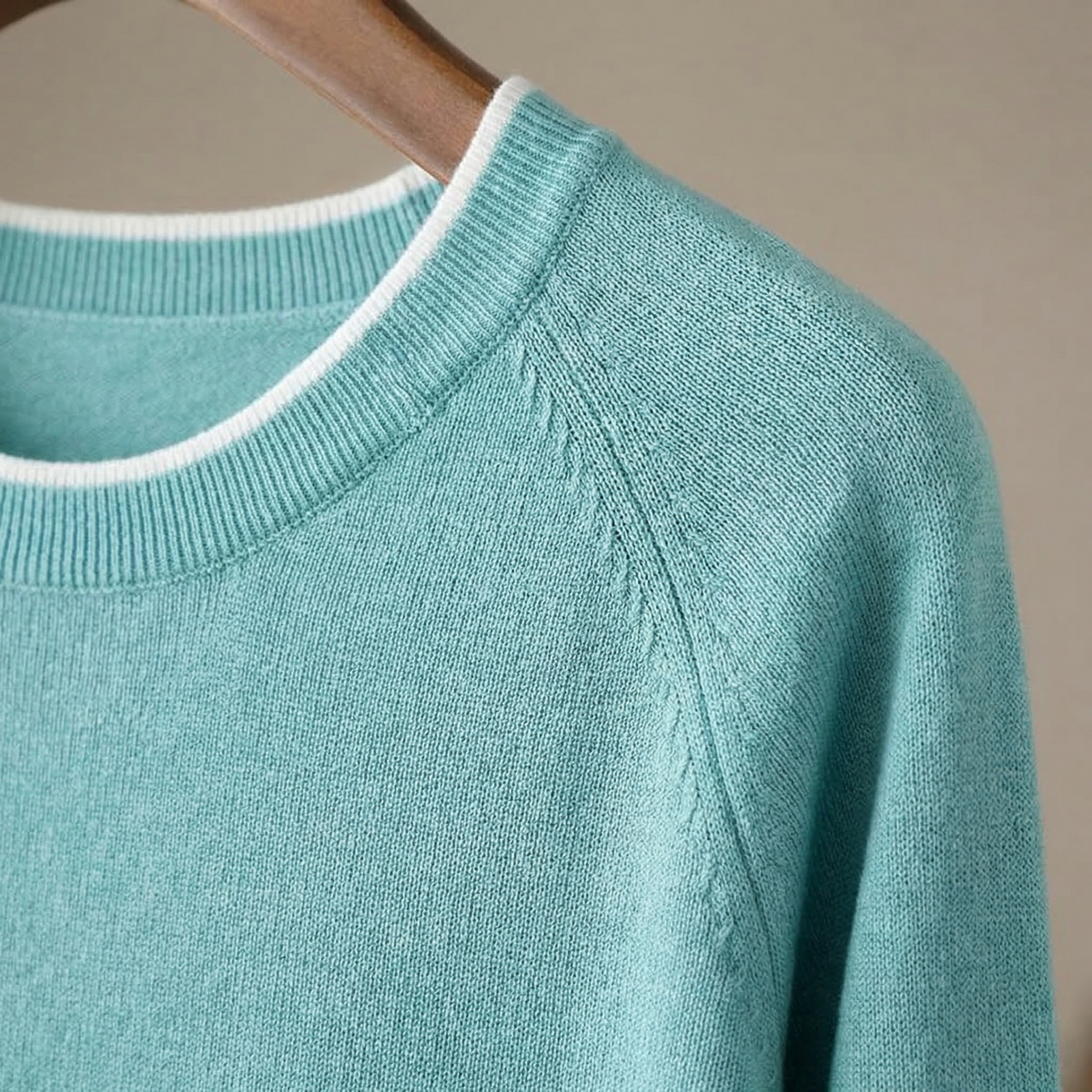 Colour Block Cotton Blend Sweater Loose Fit Round Neck – Mira