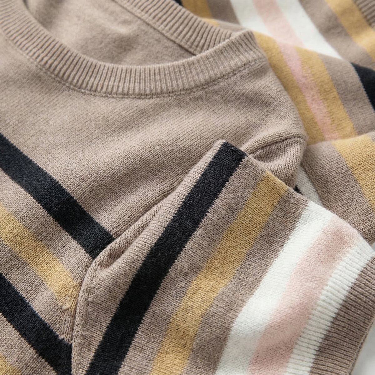 Women's Striped Pullover Vest Slim Fit Cotton Blend – Elara