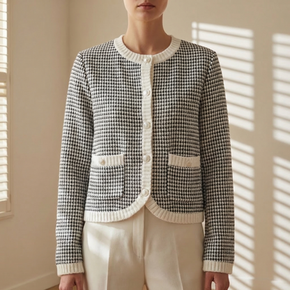 Women's Colour Patchwork Blazer Long Sleeve Tailored Fit – Celeste