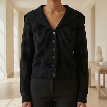 Women's Cotton Blend Knitted Cardigan Sweater Coat Long Sleeve – Elara