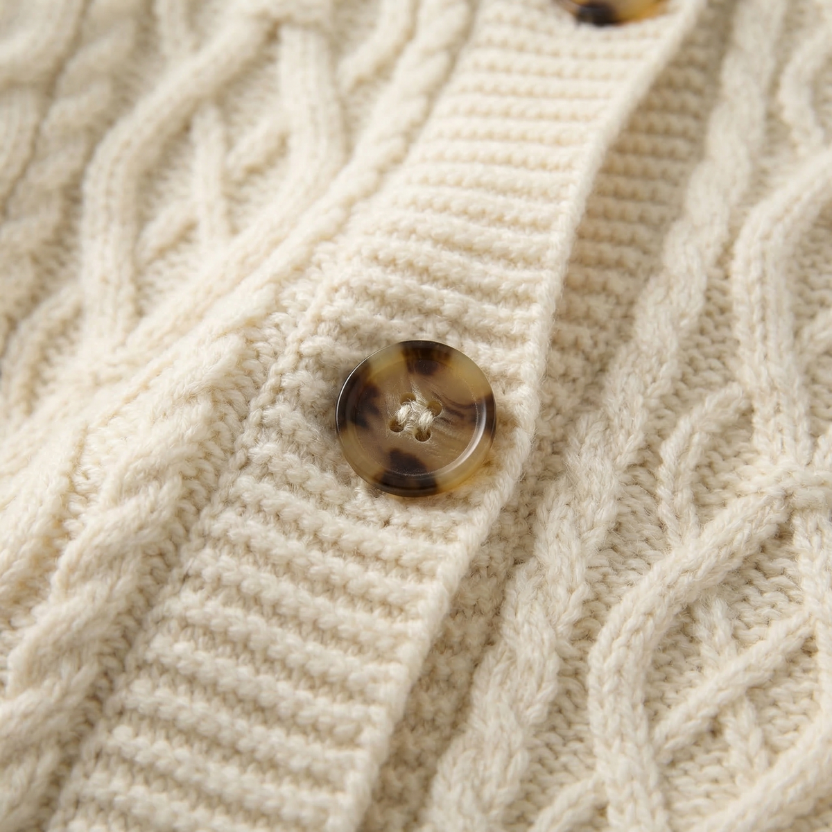 Women's Cable Knit Sweater Vest Cotton Blend Button Up – Marlowe