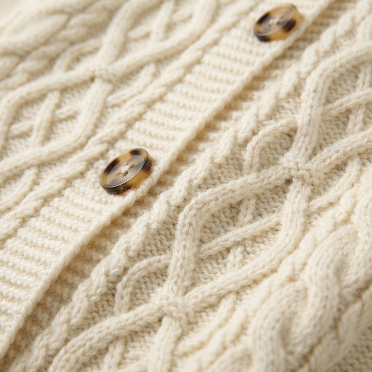 Women's Cable Knit Sweater Vest Cotton Blend Button Up – Marlowe