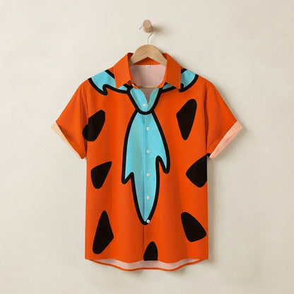 Men's Geometric Graphic Button-Up Shirt Soft Blend – Luca