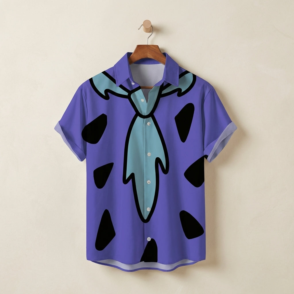 Men's Geometric Graphic Button-Up Shirt Soft Blend – Luca