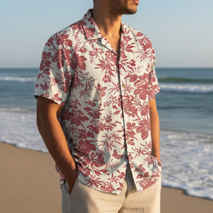 Hawaiian Shirt Short Sleeve 3D Coconut Tree Print Tropical Blend – Palmera