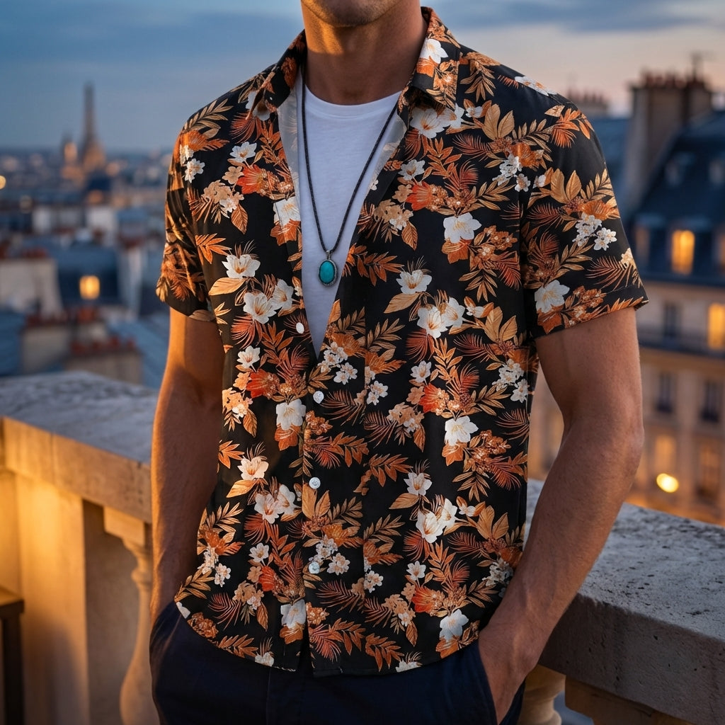 Floral Shirt for Women and Men Oversized 2D Print – Camille