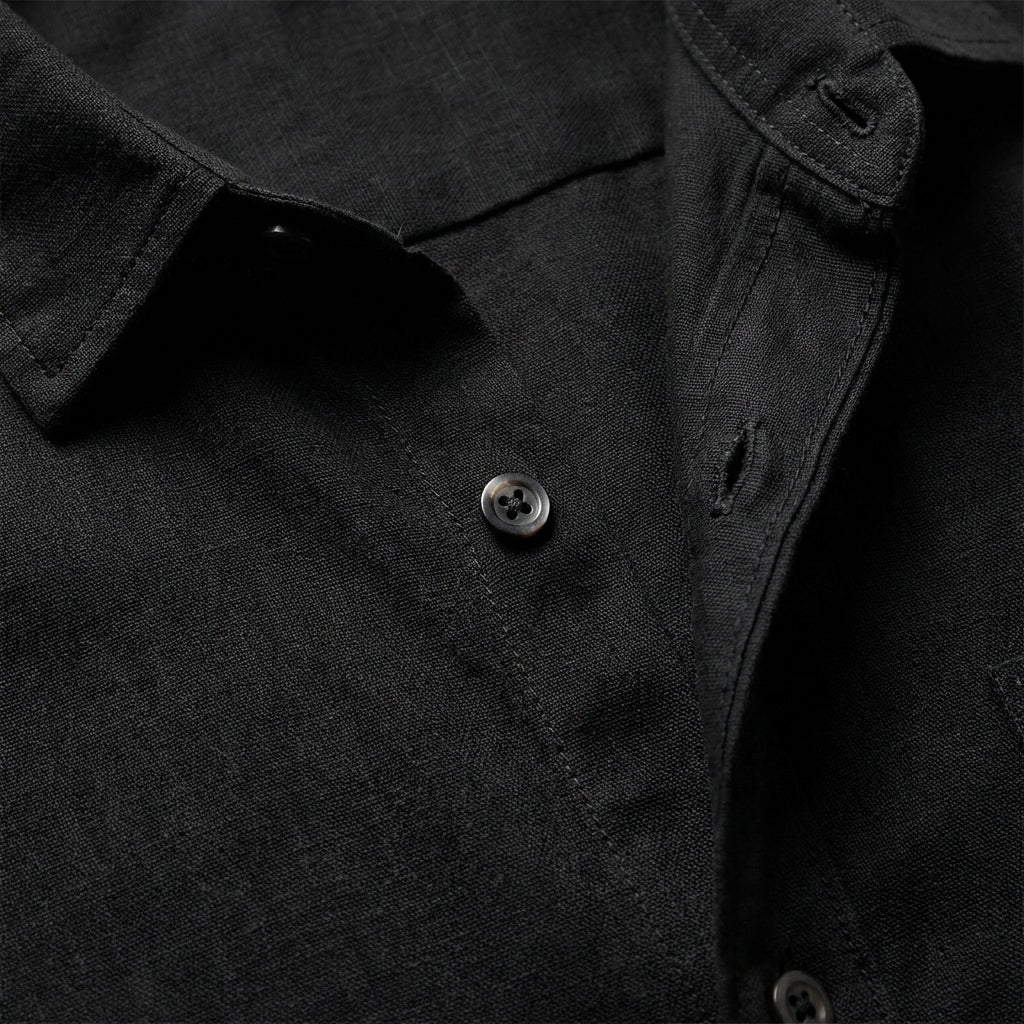 Men's Casual Short Sleeve Cotton Blend Shirt Lapel Button Down Relaxed Fit – Soren
