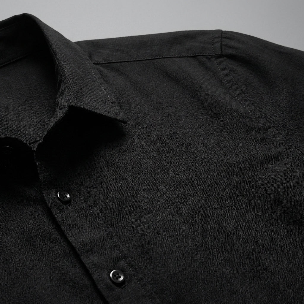 Men's Casual Short Sleeve Cotton Blend Shirt Lapel Button Down Relaxed Fit – Soren