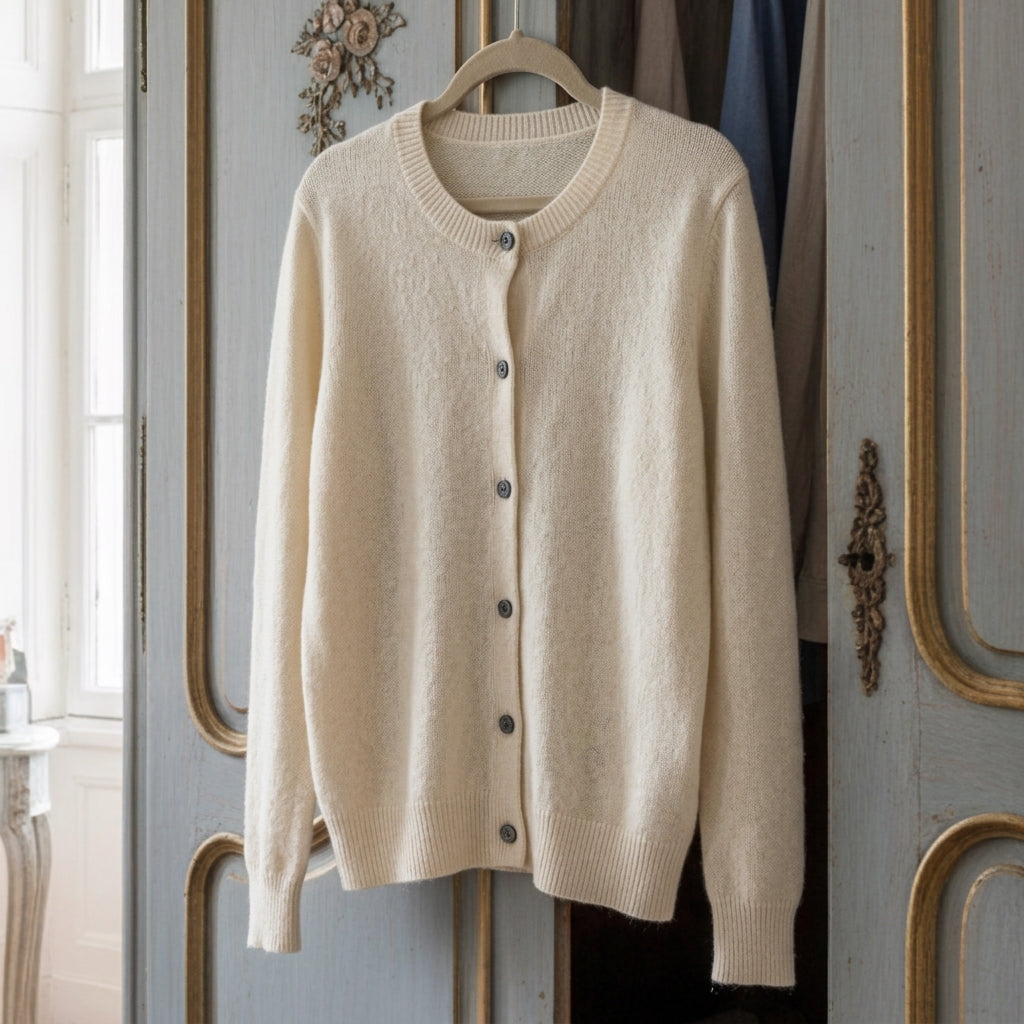 Merino Wool Sweater O-Neck Long Sleeve – Elowen