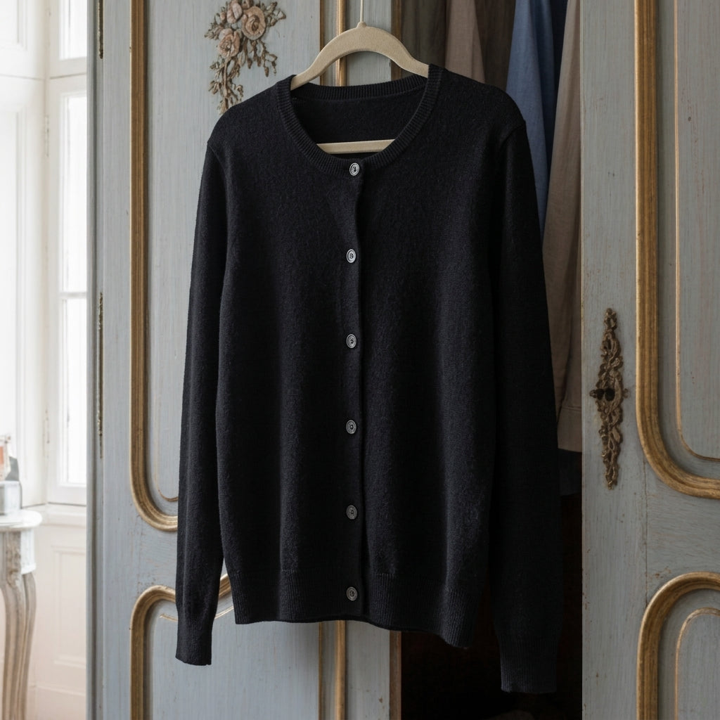 Merino Wool Sweater O-Neck Long Sleeve – Elowen