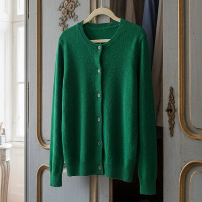 Merino Wool Sweater O-Neck Long Sleeve – Elowen