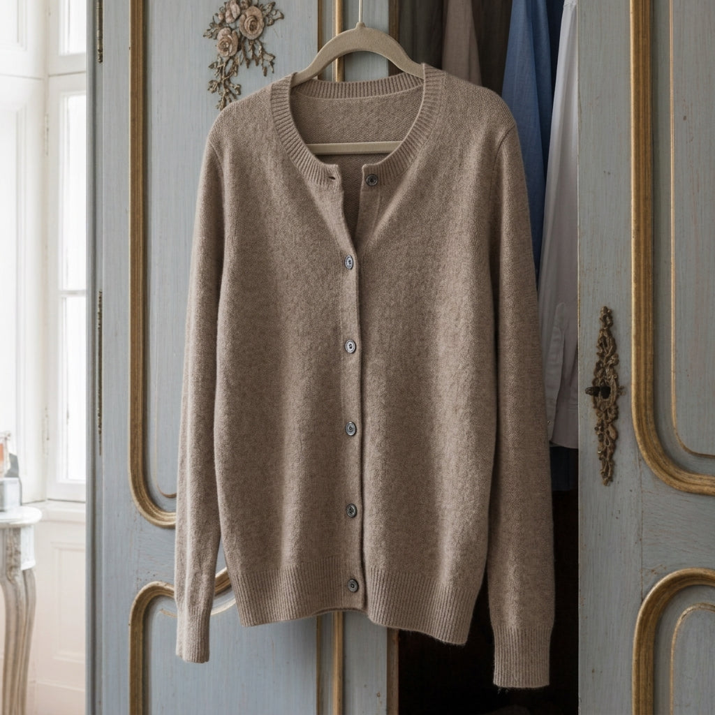 Merino Wool Sweater O-Neck Long Sleeve – Elowen