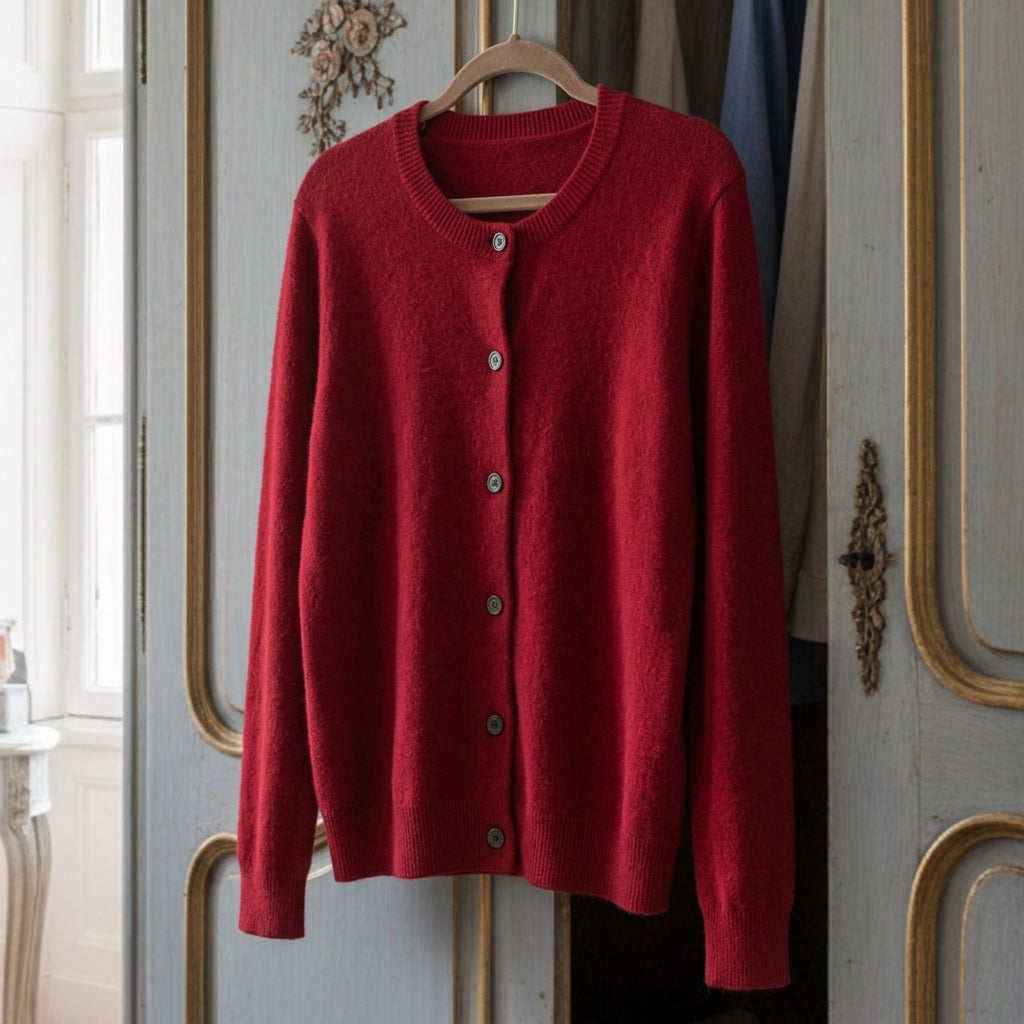Merino Wool Sweater O-Neck Long Sleeve – Elowen