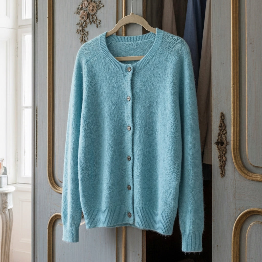 Merino Wool Sweater O-Neck Long Sleeve – Elowen
