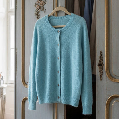 Merino Wool Sweater O-Neck Long Sleeve – Elowen