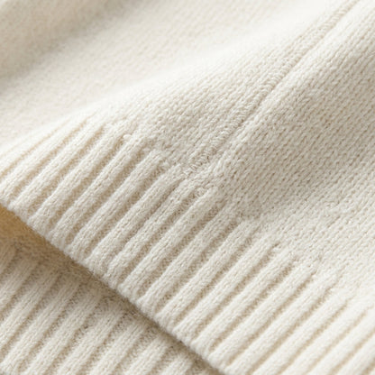 Women's Soft White Hooded Sweater Coat Cotton Blend Open Cardigan – Marlowe