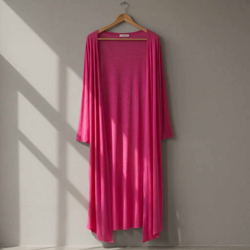 Women's Long Cotton Blend Cardigan Relaxed Fit – Elara