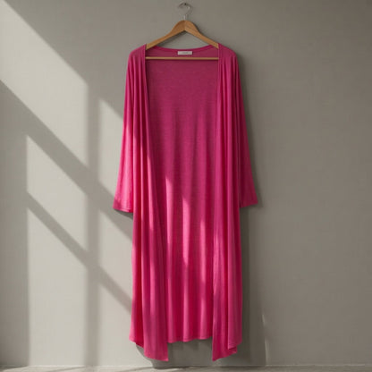 Women's Long Cotton Blend Cardigan Relaxed Fit – Elara