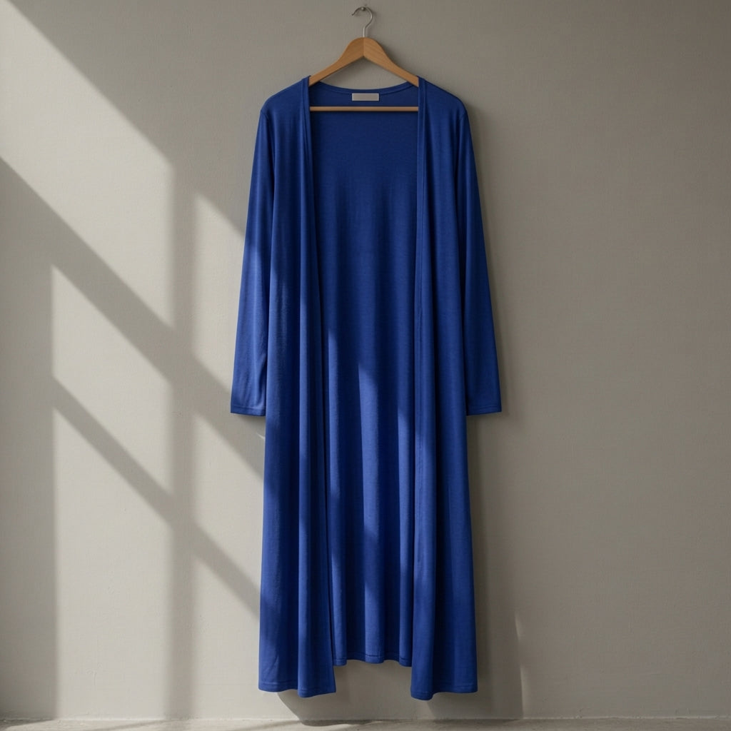 Women's Long Cotton Blend Cardigan Relaxed Fit – Elara