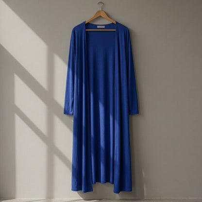Women's Long Cotton Blend Cardigan Relaxed Fit – Elara