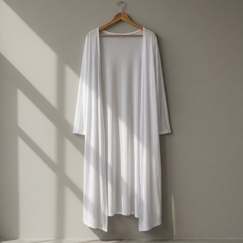 Women's Long Cotton Blend Cardigan Relaxed Fit – Elara